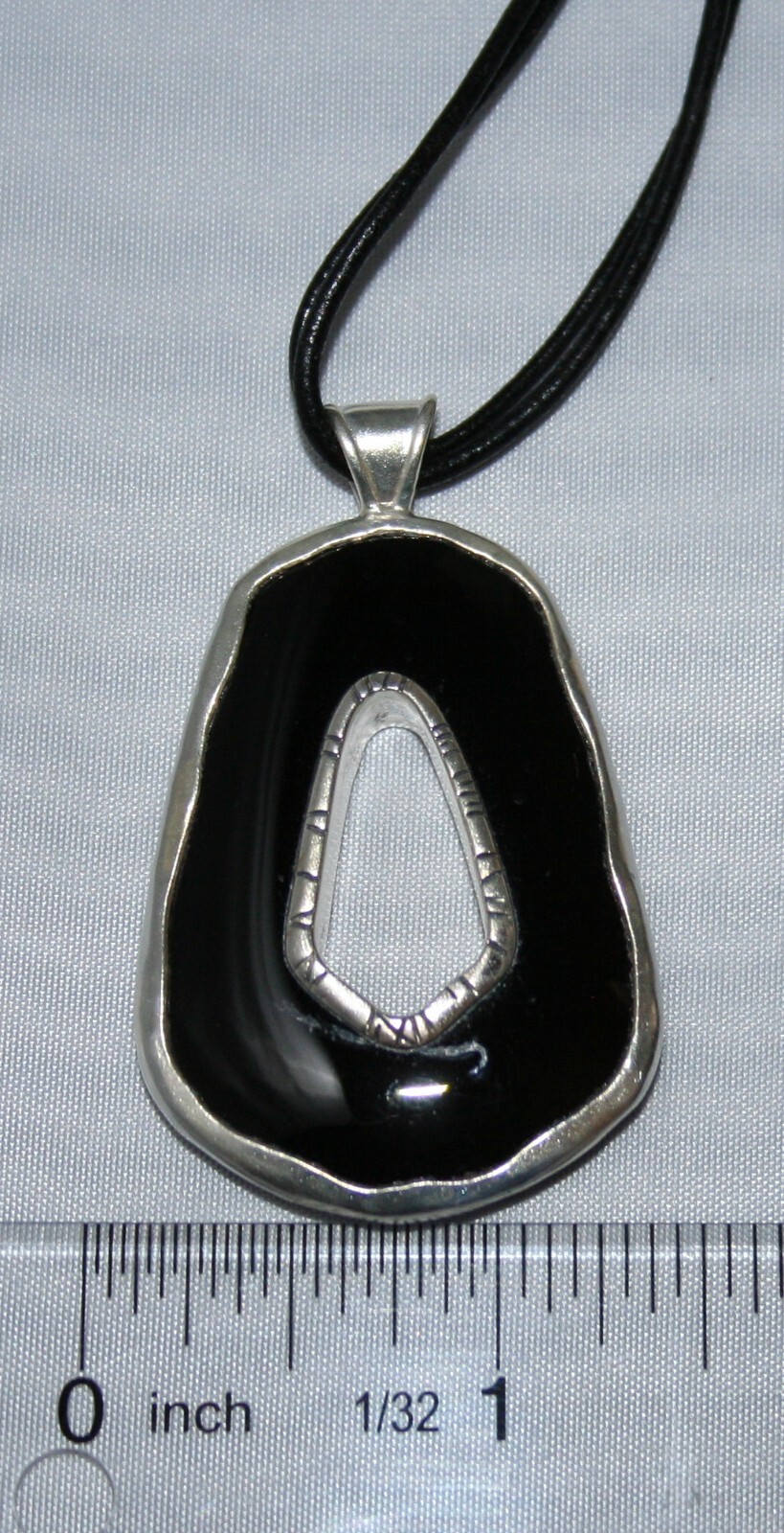 Silpada Sterling Silver Onyx & Pyrite “Double Take” Reversible Necklace N2883