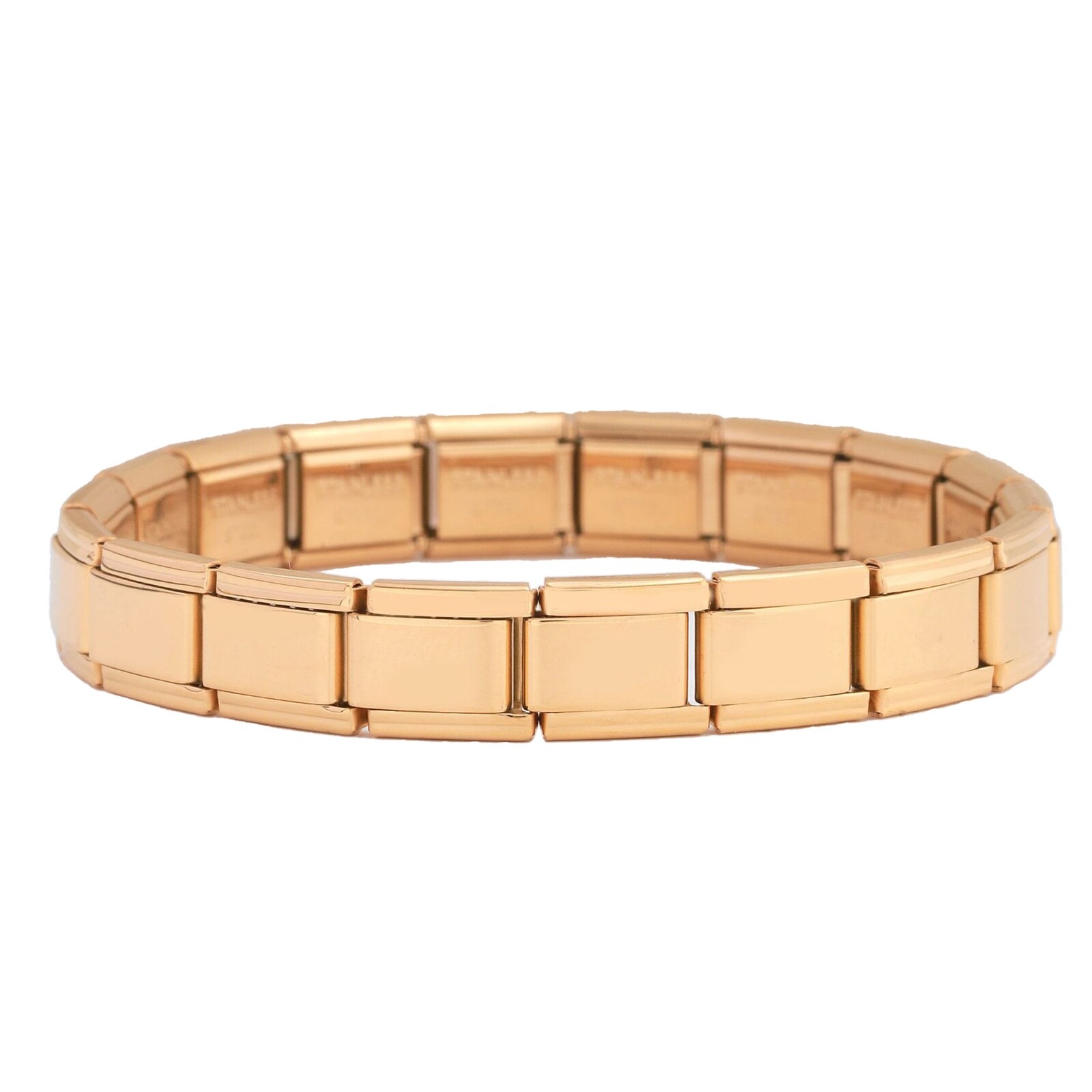 Gold Classic Italian Charm Bracelet 18 Links 17.5cm Personalise Fit Nomination