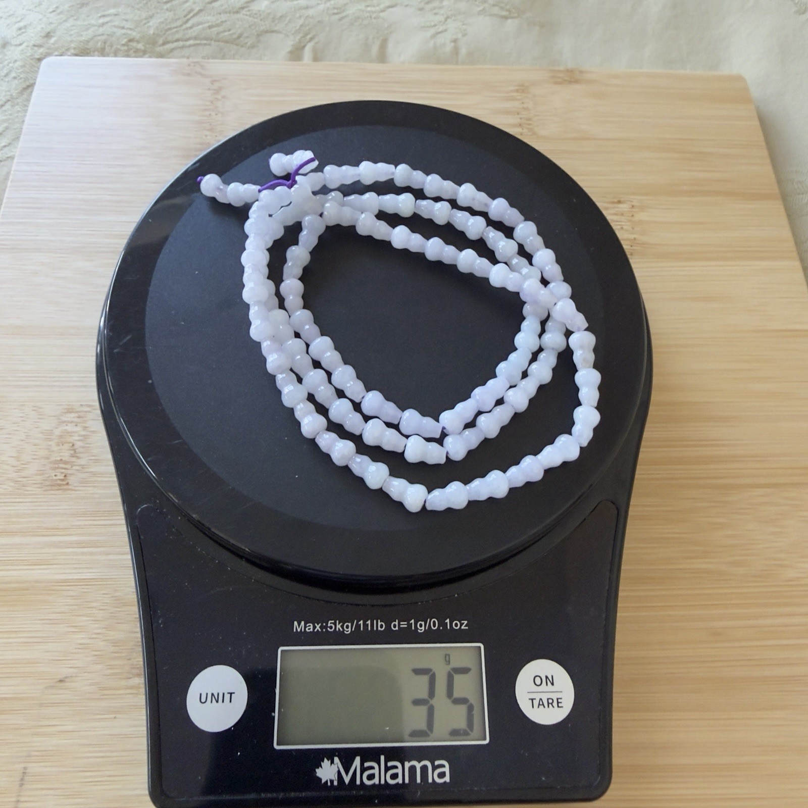 Certified Grade A Burma Jade Hulu Beads Necklace