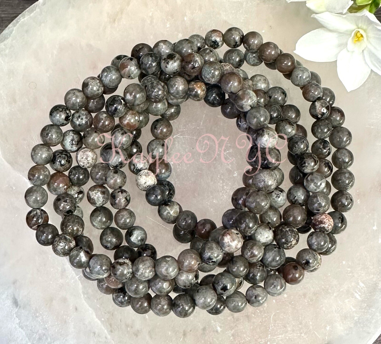 Wholesale 6 Pcs Natural Yooperlite Bracelet 6mm 7.5” Healing Energy Crystal