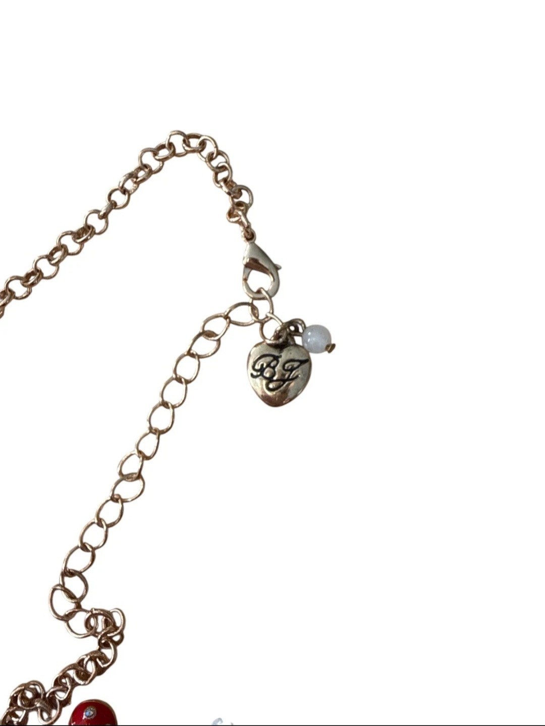 *AUTHENTIC* Signed Betsey Johnson Iridescent White&Gold Daisy Statemnt Necklace.