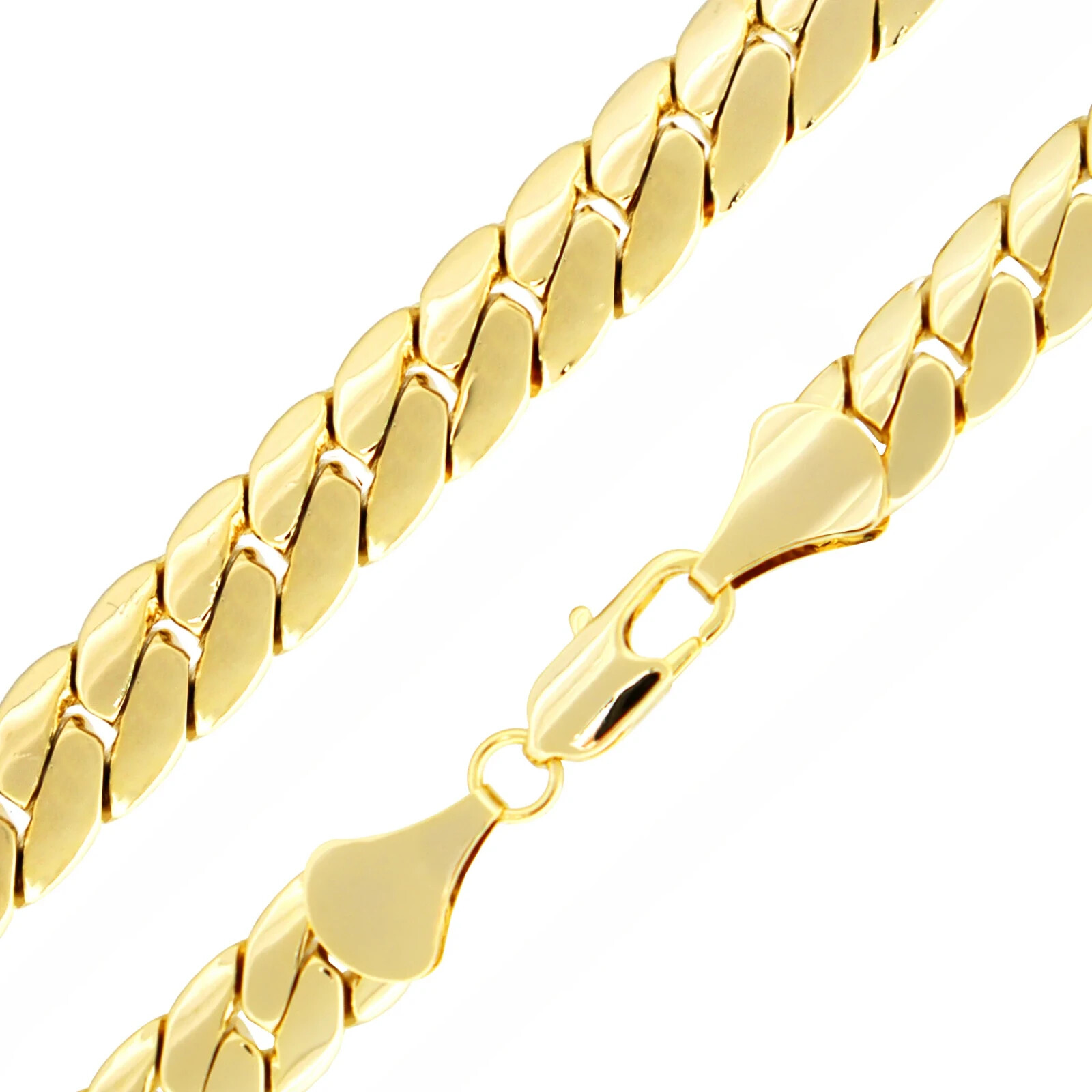 AAA+ 14k Stamped Brass Cuban Chain 4mm to 10mm Necklace Bracelet 20″ 24″ 30″