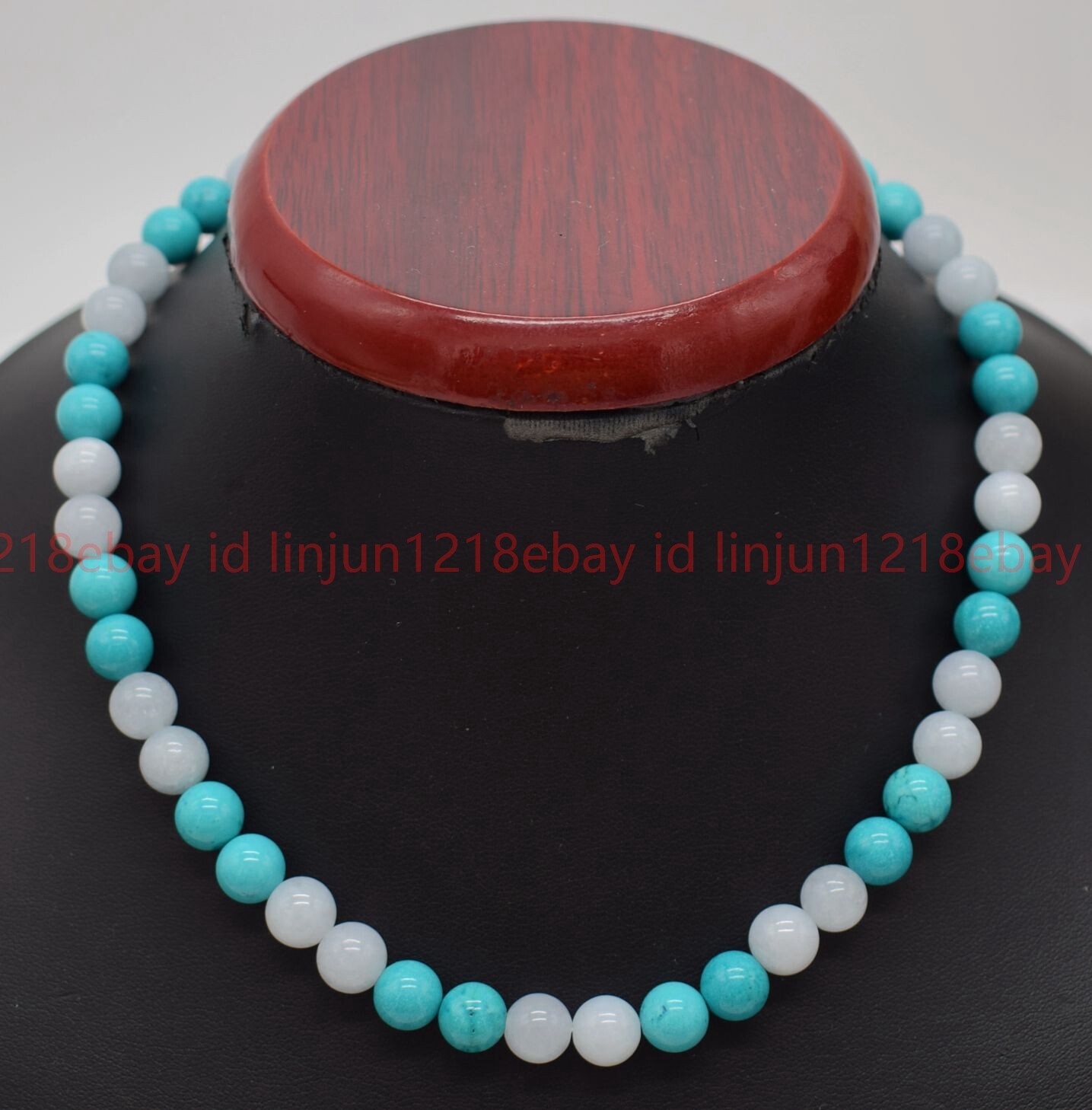 New Beautiful 8mm Blue Aquamarine Turquoise Gems Round Beads Necklace 16-36in