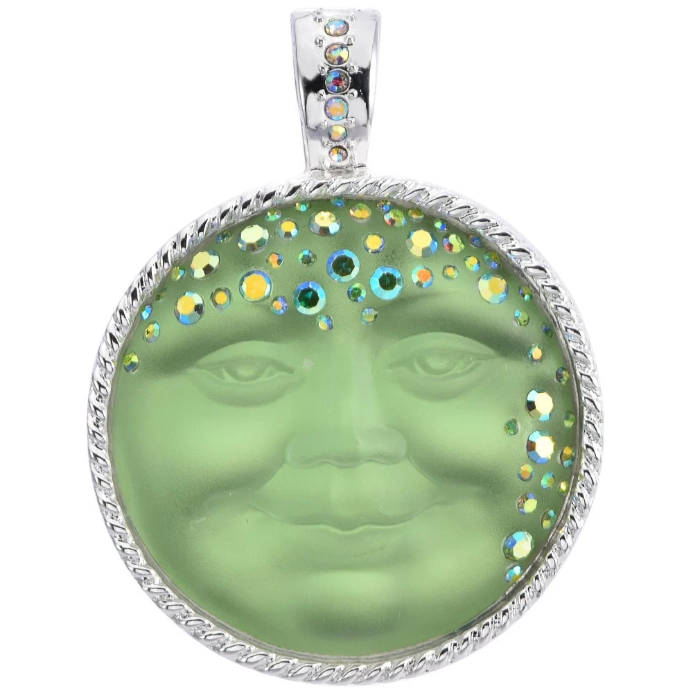 KIRKS FOLLY GODDESS ILLUSION 35MM SEAVIEW MOON FOLDOVER PENDANT IRISH MIST ST