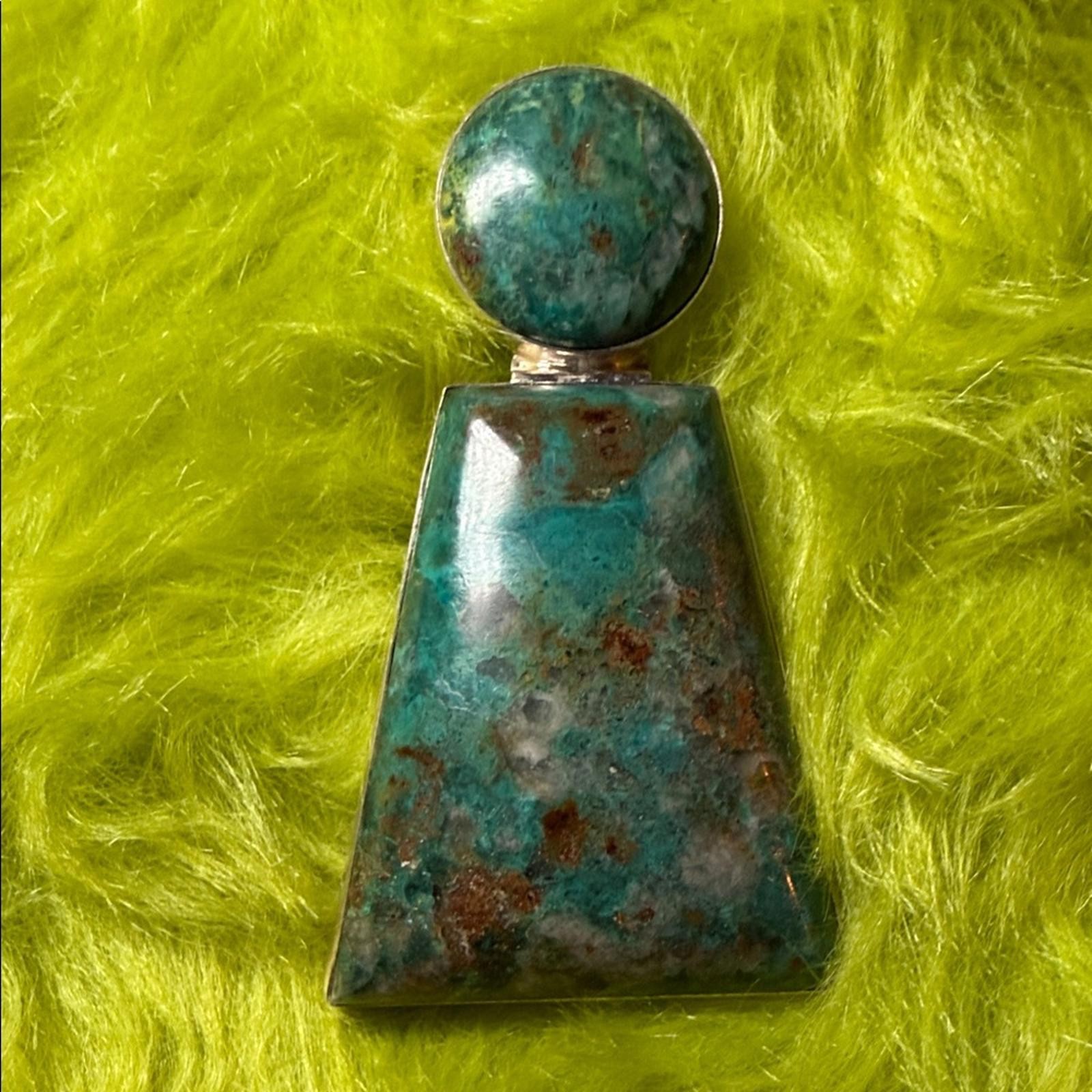 Jay King Chrysocolla Pendant Sterling Silver 925 Mine Finds