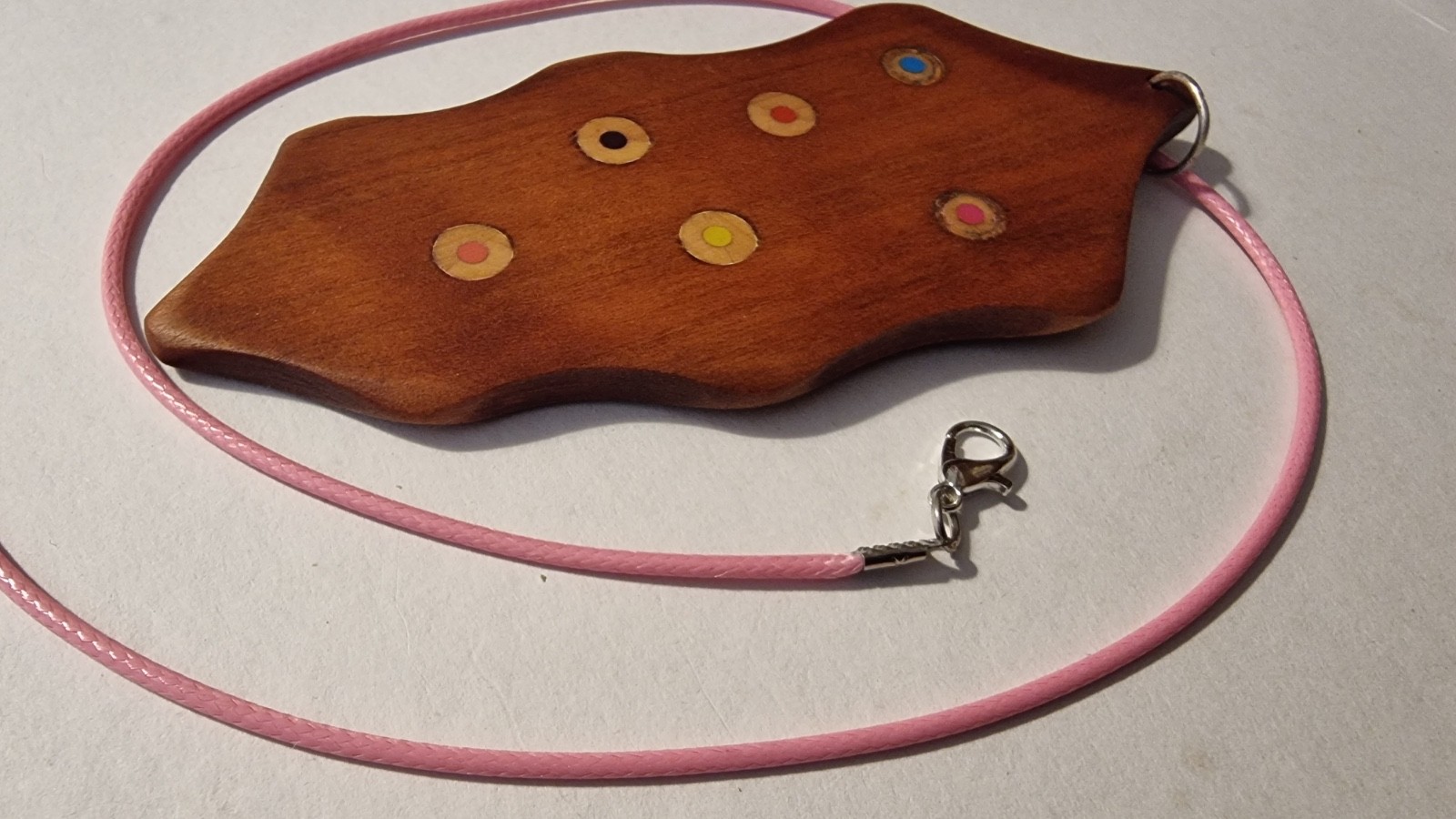 Jewellery Pendant Solid Wooden Boho Handmade With Clasp Chain See Description