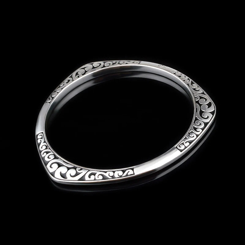 Silver Color Irregular Triangle Geometric Bracelet For Women Couple