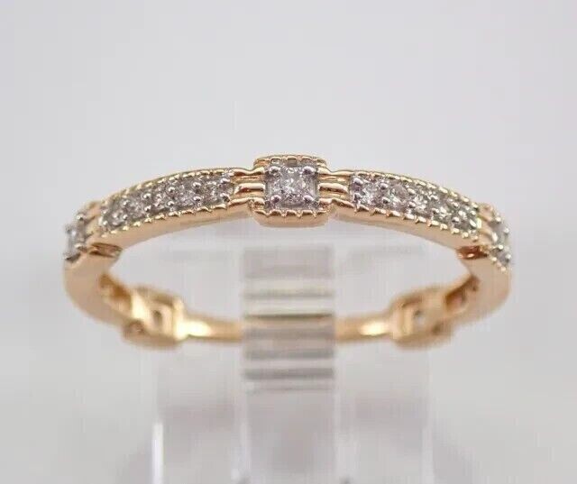 Round Cut Simulated Diamond Eternity Wedding Band Ring In 14k Yellow Gold Plated