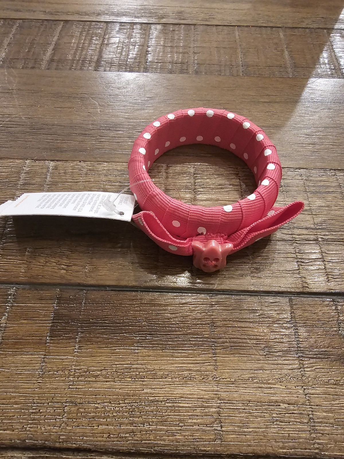 NWT Gymboree Girl’s Bright Tulip Pink Tulip Polka Dot Bangle Bracelet
