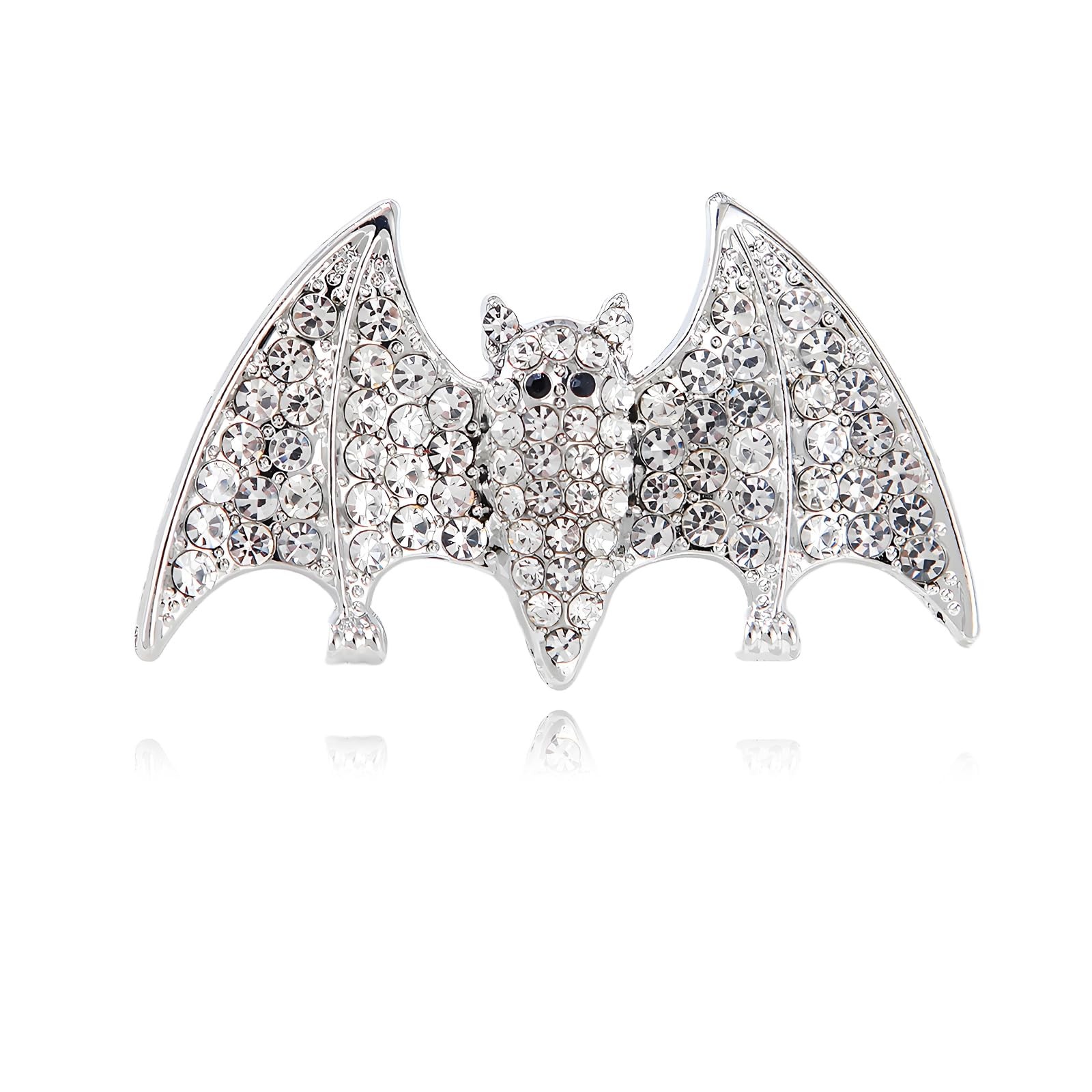 Halloween Bat Brooch Pins for Women Men Gothic Punk Vintage Rhinestone Bat An…