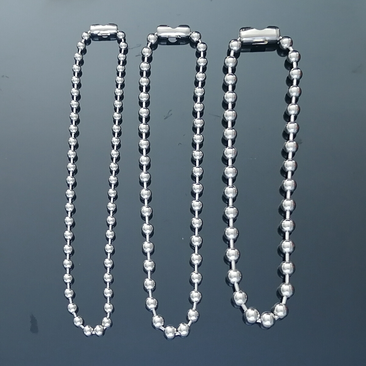 Punk Ball Chain Necklace 316L Stainless Steel, 2000’s Y2K Large bead jewelry