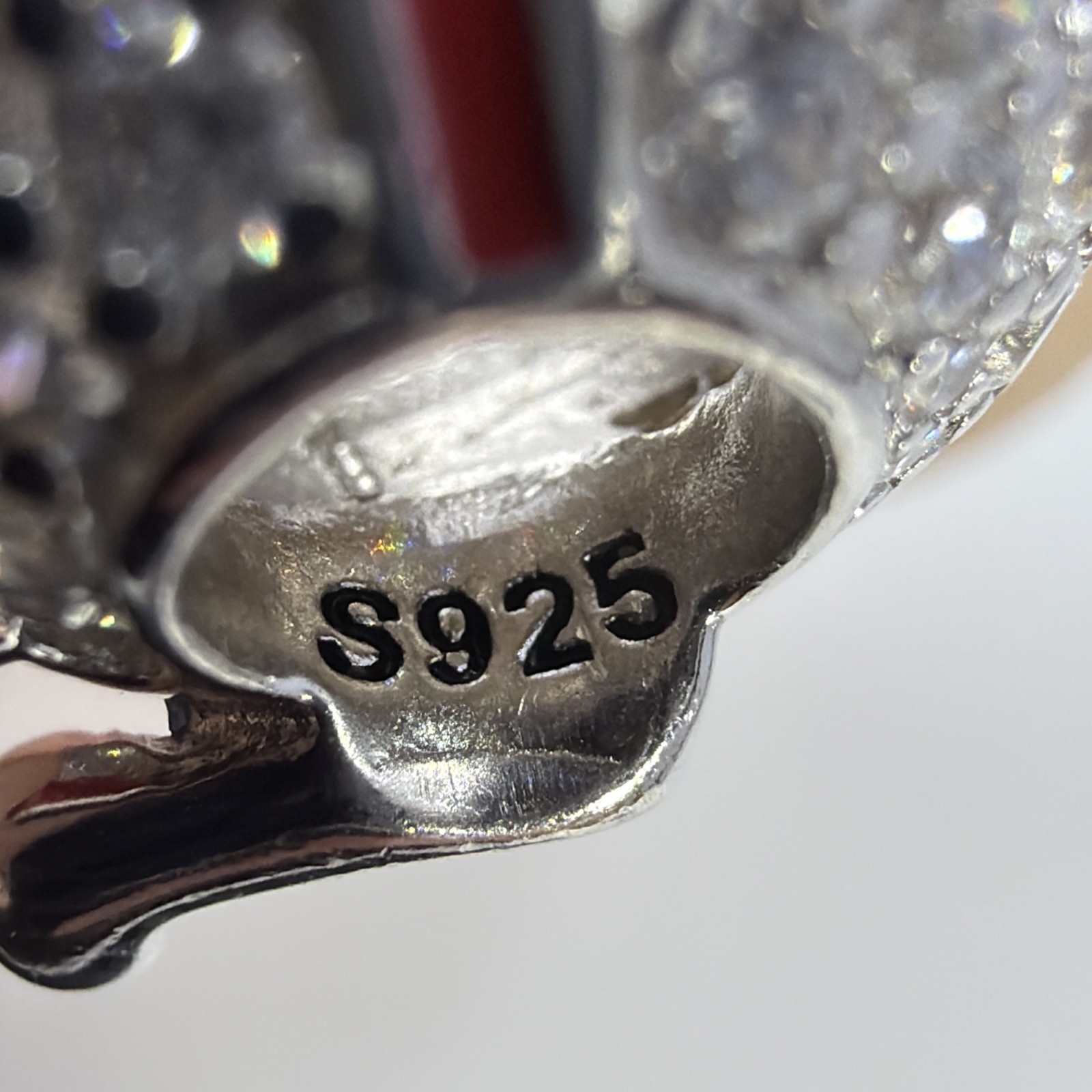 Gnoce Luck Cat Charm Bead For Charm Bracelet Platinum Plated Sterling Silver 925