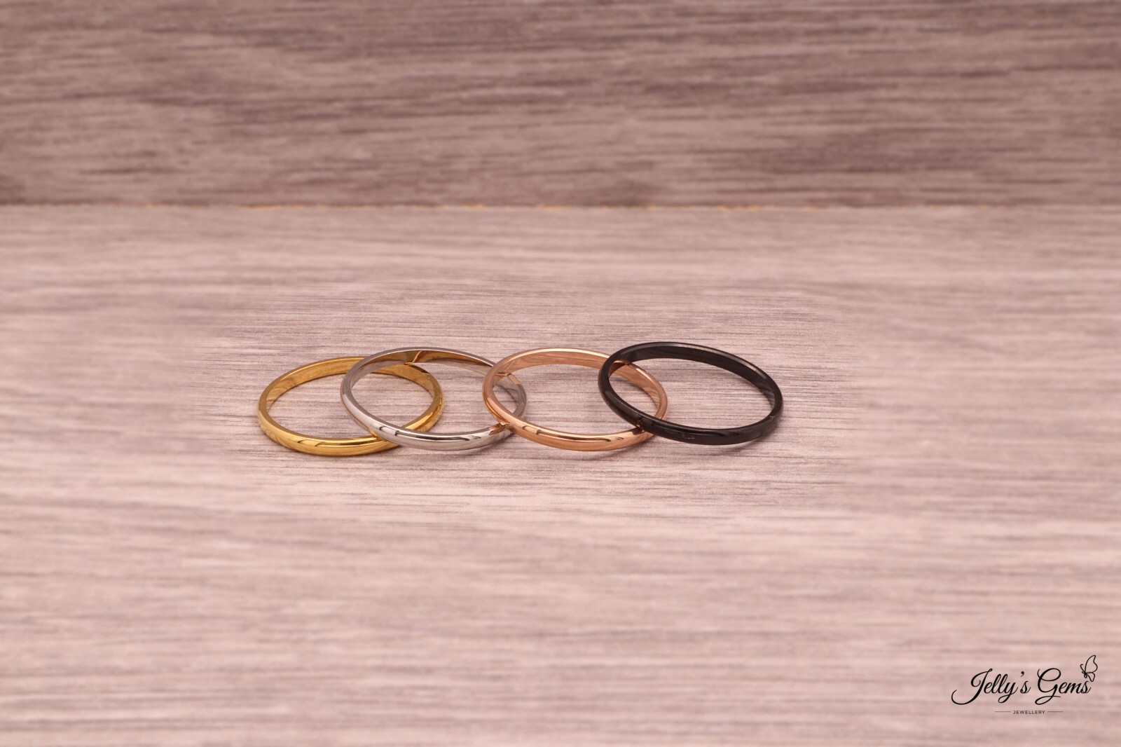 2mm Thin Stackable Personalised Engraved Minimalist Ring Woman Titanium Custom
