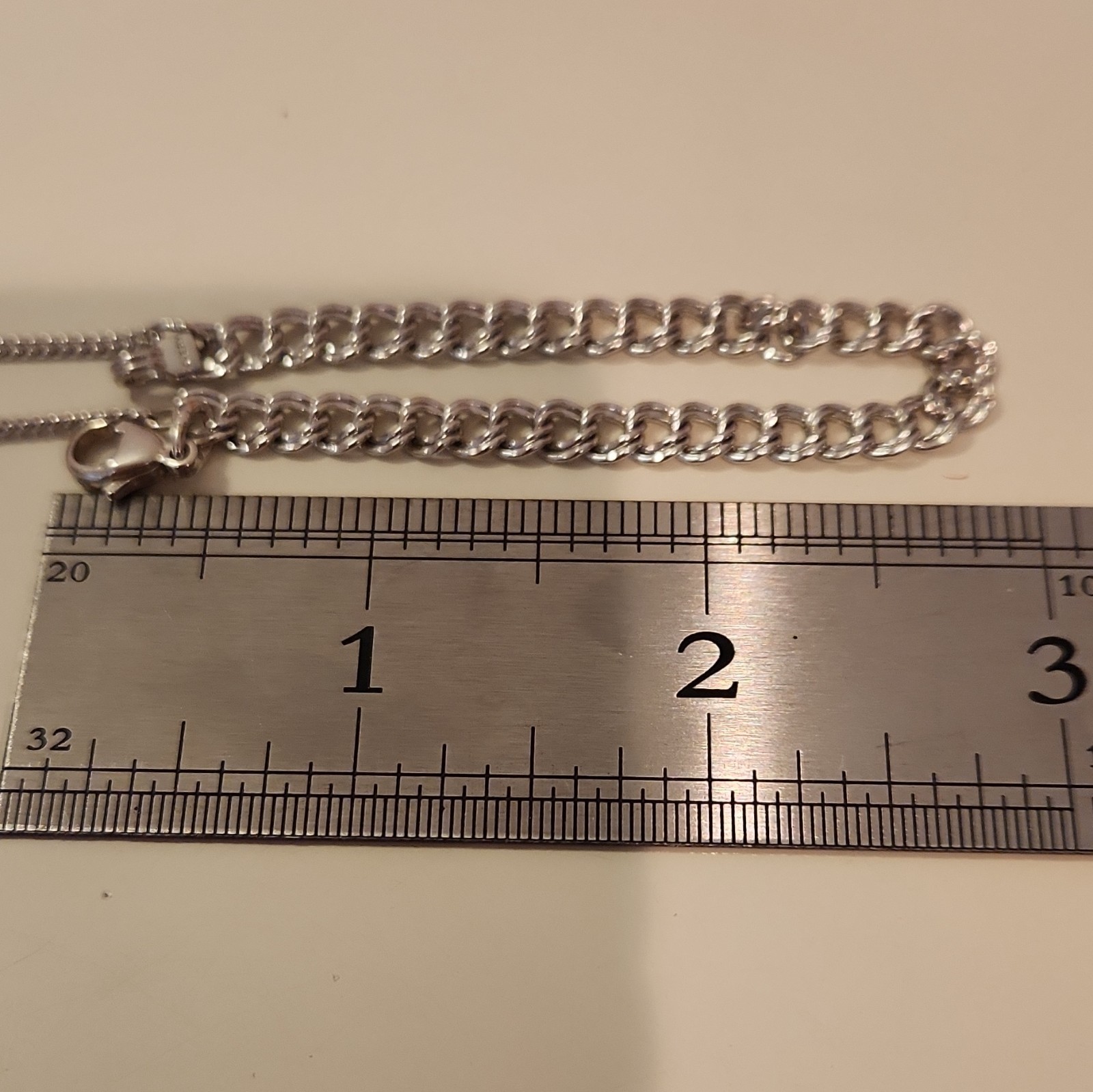James Avery Silv. Chain Bracelet w/ Safety Chain & Soccer Charm. 6 in For Child