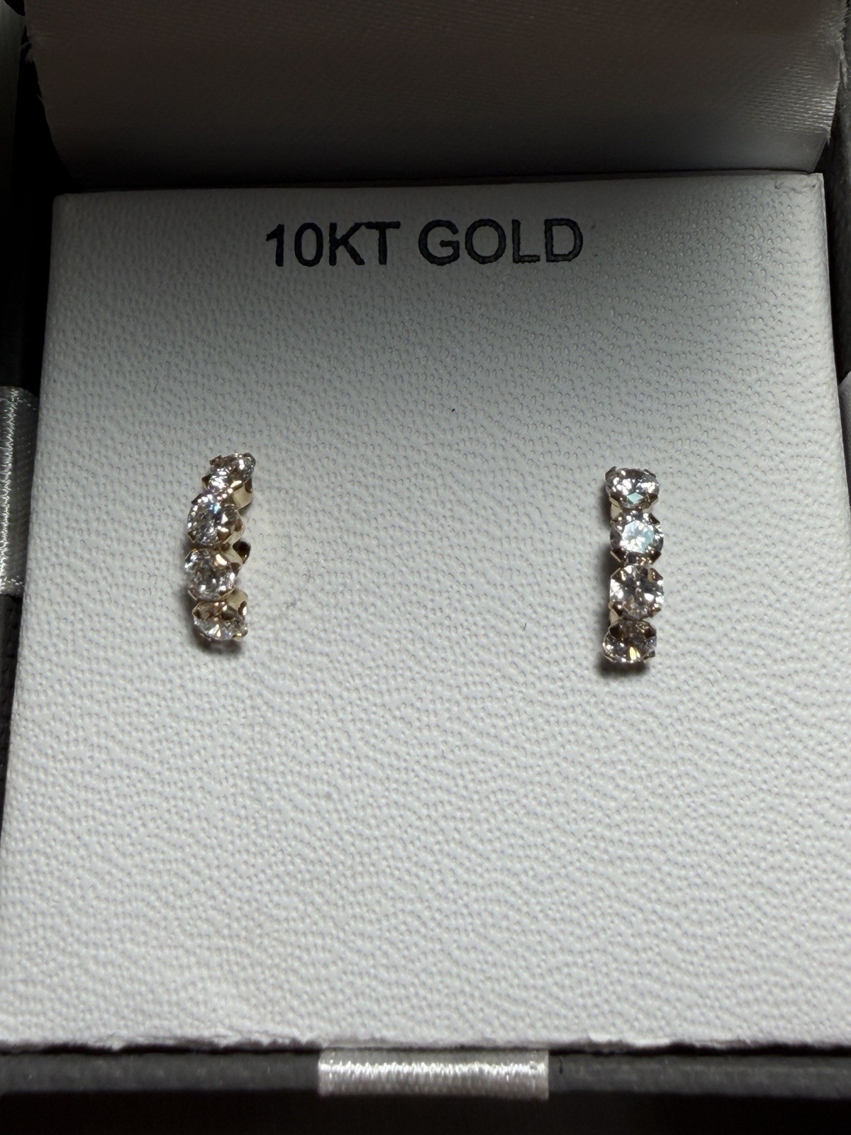 10KT Yellow Gold Cubic Zirconia Earrings