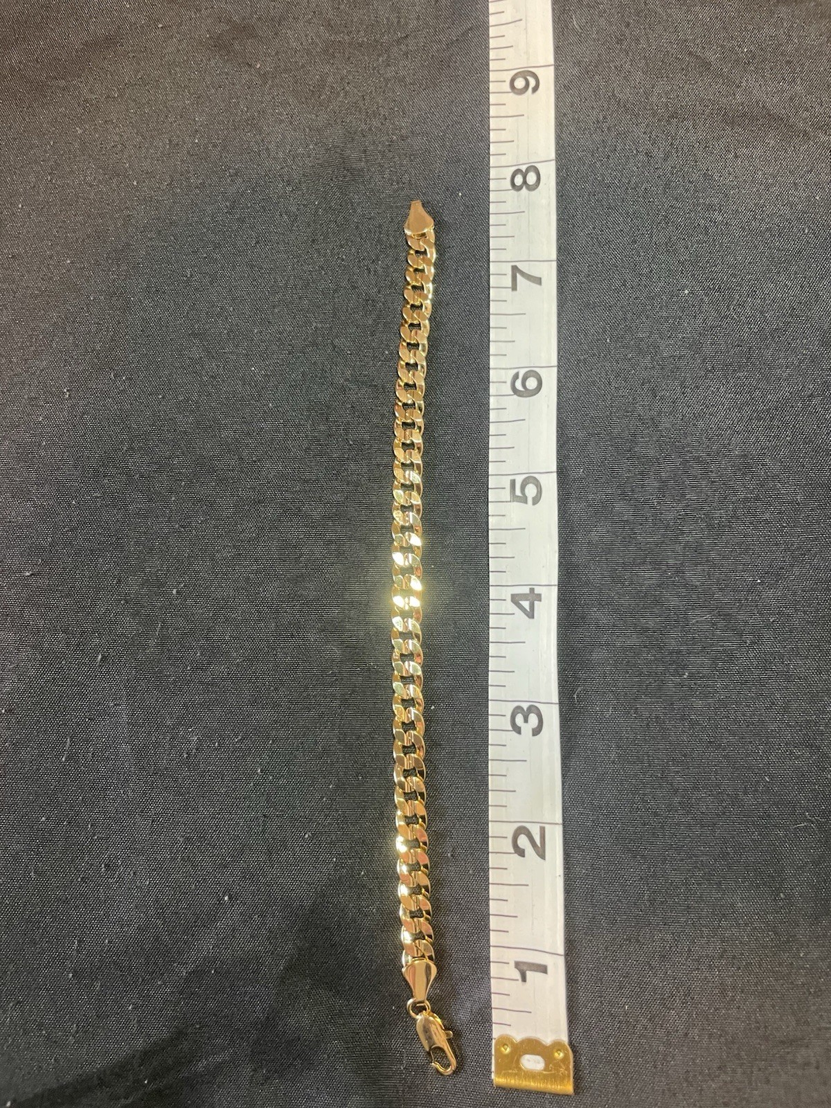 8inch 7mm 14kt Gold Filled Concave Cuban Bracelet