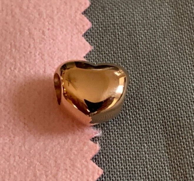 Pandora Rose Gold clasp Silver Bangle Bracelet 21cm 8.3″ 580702 & RG Heart charm