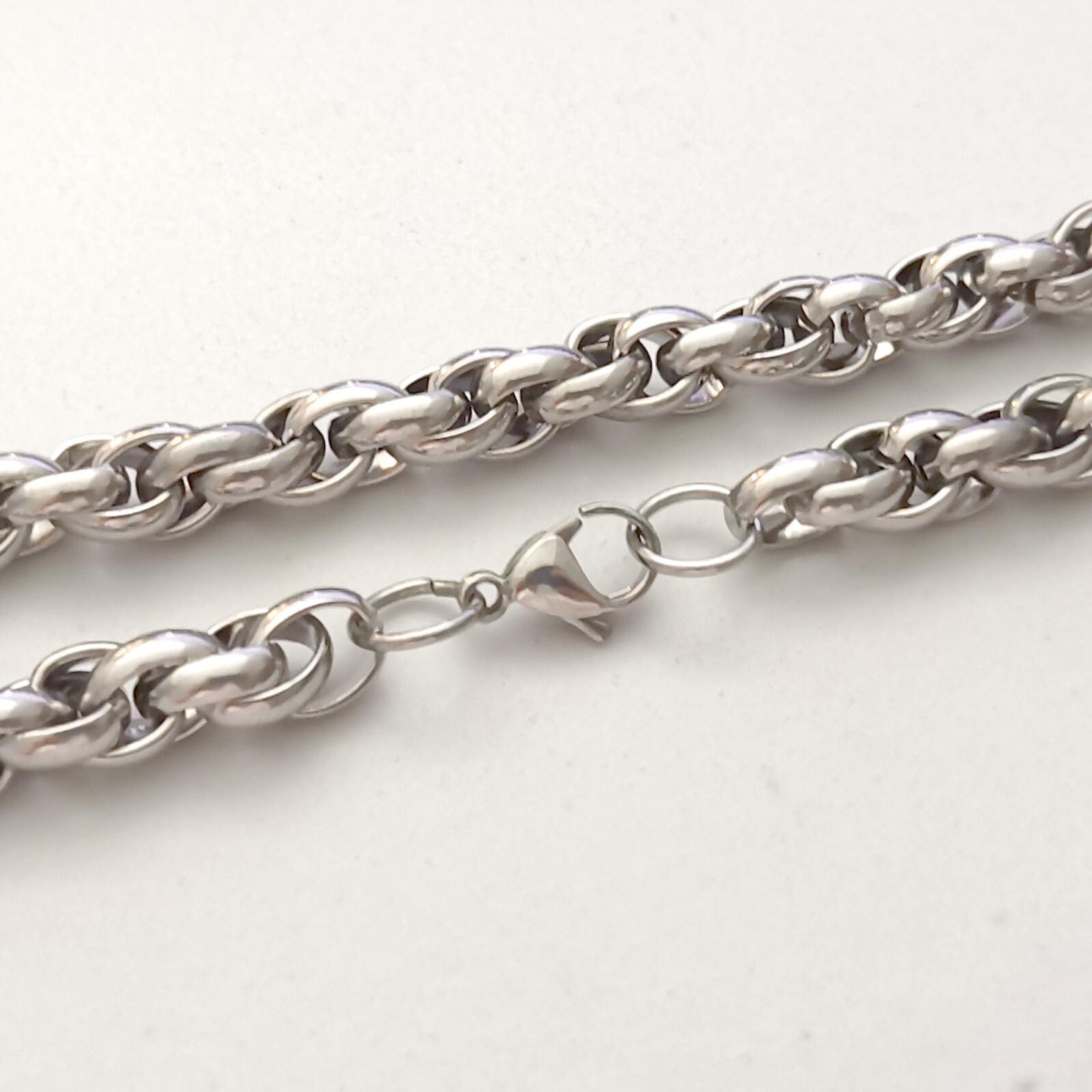 8.5mm 30 inch Stainless Steel Twisted chain Necklace Fashion Boys Mens Jewelry