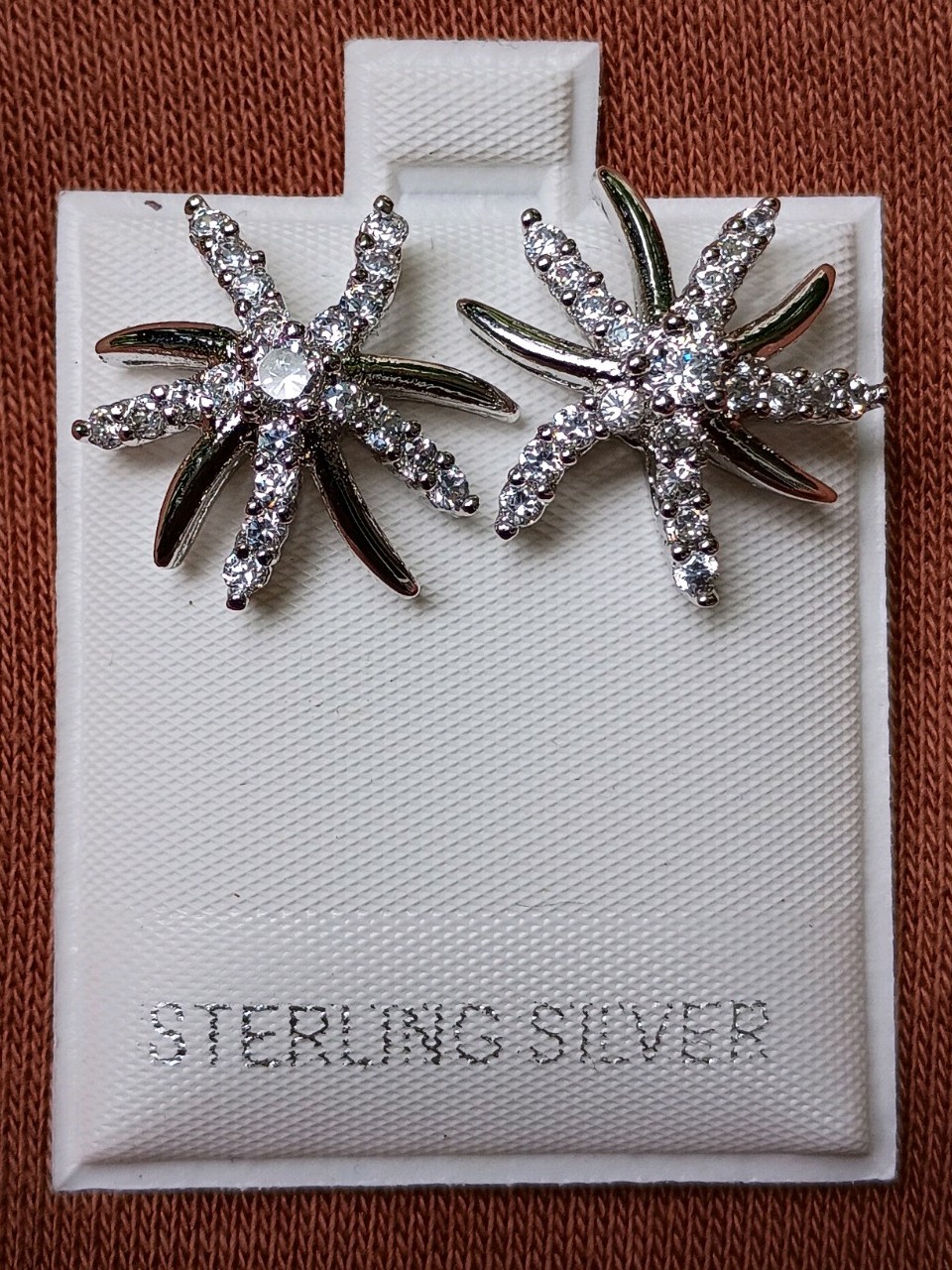 ✨Sterling Silver Cubic Zerconia Palm Tree Earrings✨