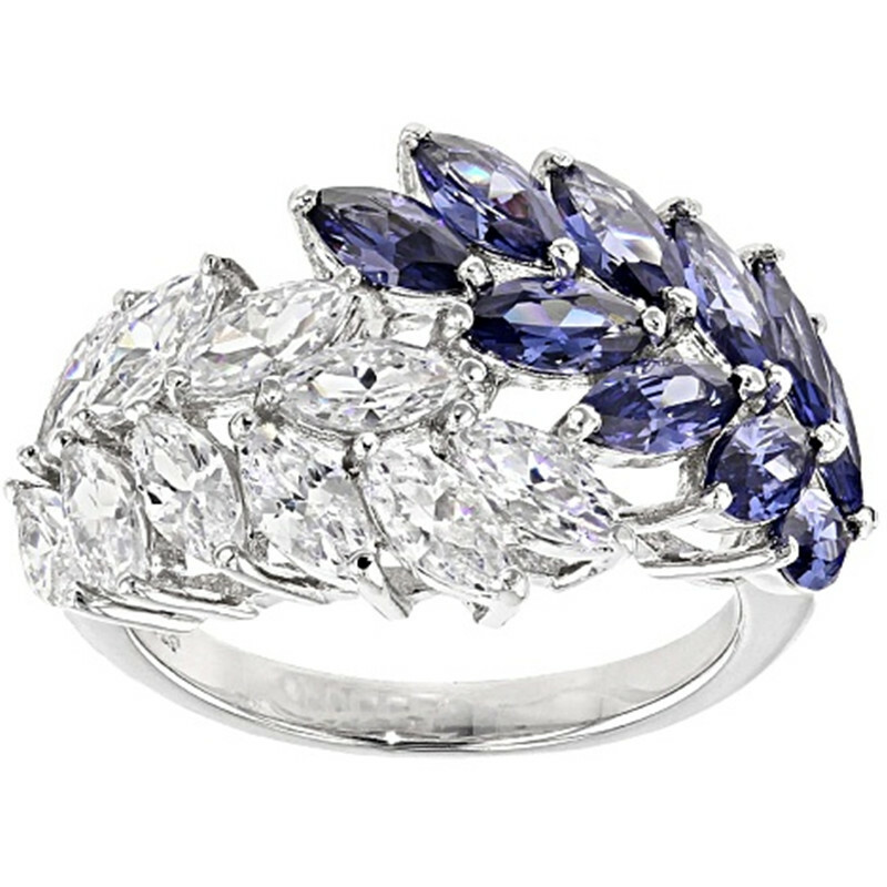 Women Fashion 925 Silver Filled Wedding Engagement Cubic Zircon Ring Sz 6-10