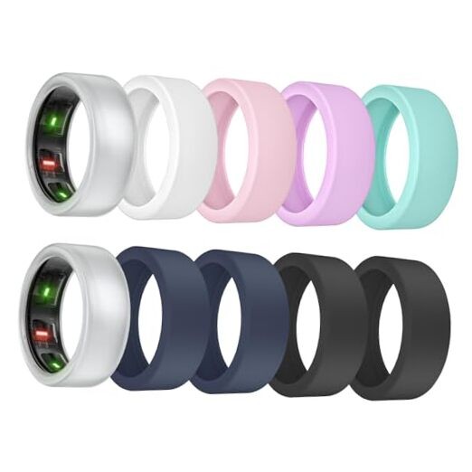 10 Pack S (6/7/8/9/10/11) 2 Black/2 Clear/2 NightBlue/White/Teal/Purple/Pink