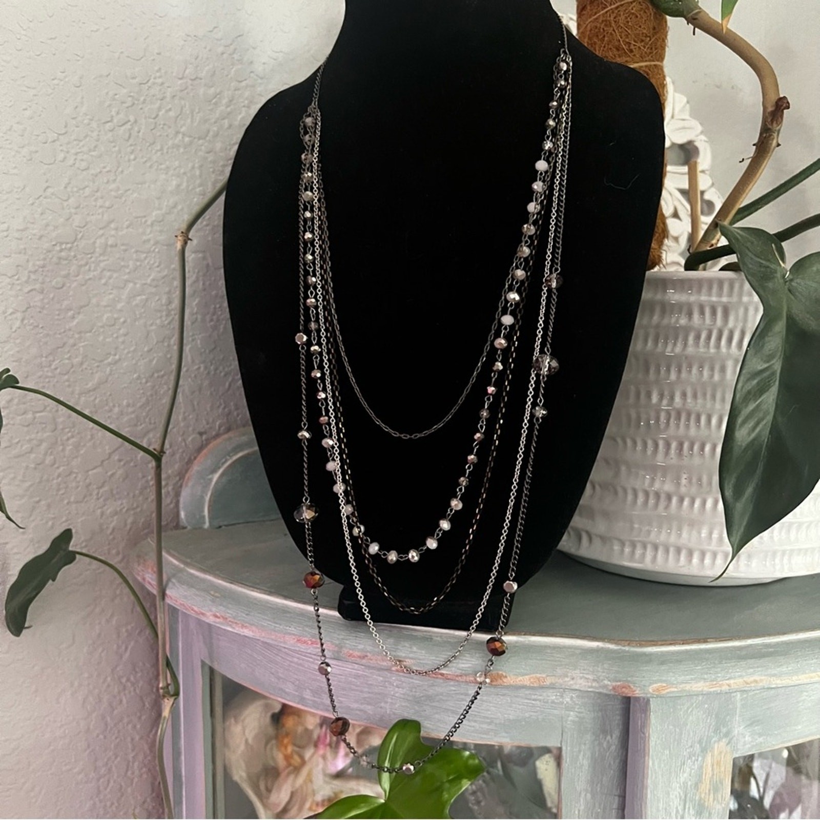 Express Multi Chain Layered Beaded Necklace