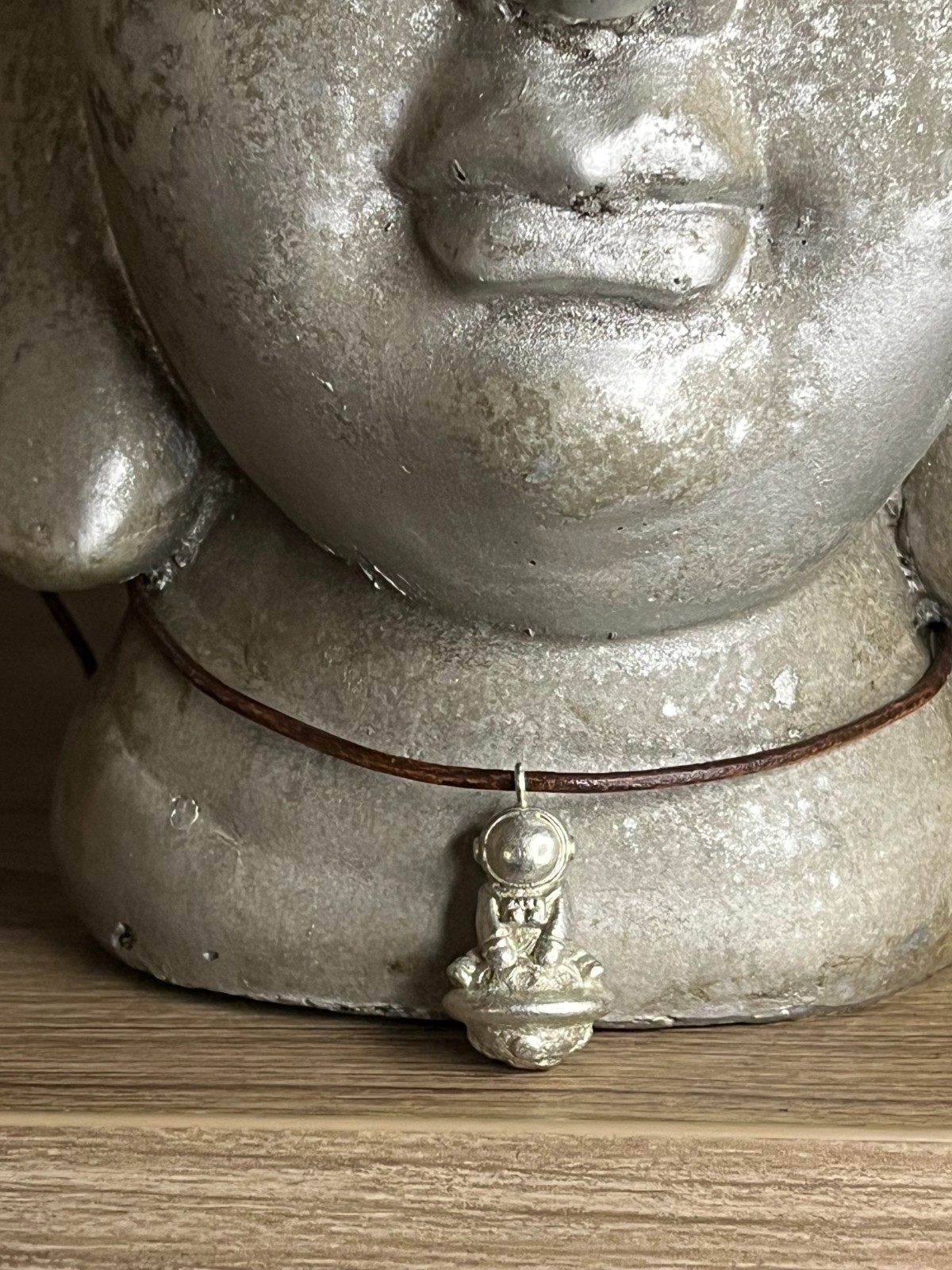 Metal Casted UFO Astronaut, Resin 3D Printed Necklace Design
