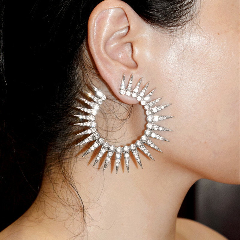 Gorgeous 925 Silver Filled Hoop Earring Women Jewelry Gift Free Shipping A Pair