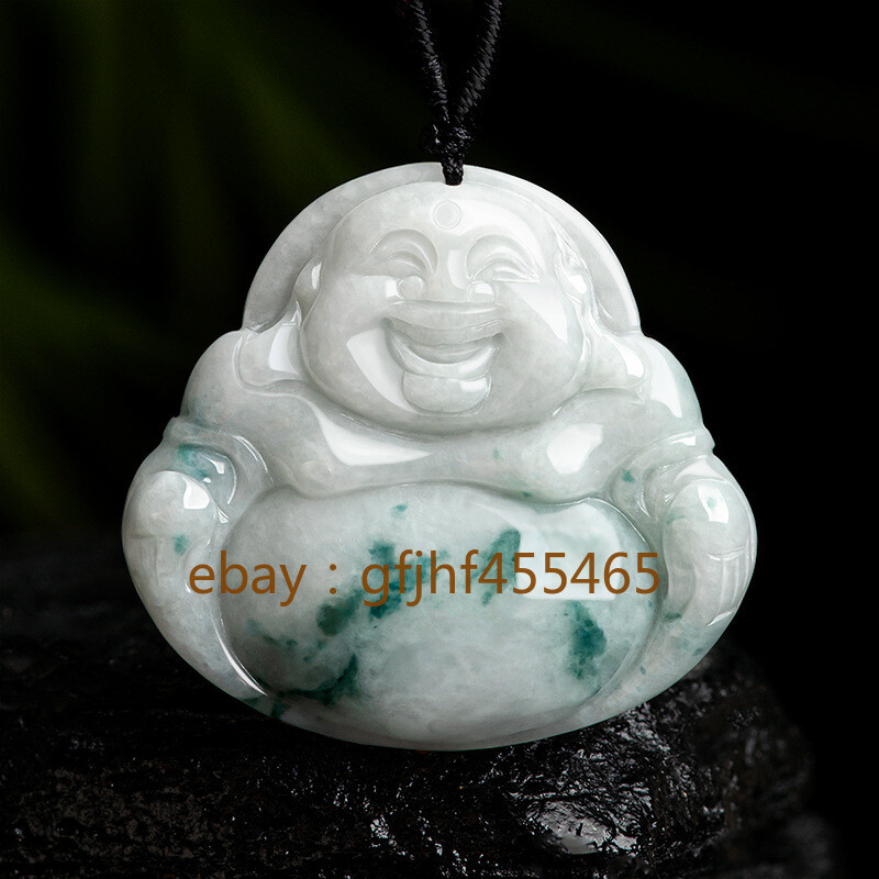 Natural Burma A-grade Floating Flower Buddha Big Belly Maitreya Buddha Pendant