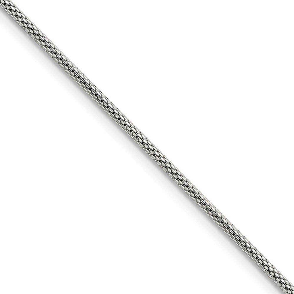2mm Stainless Steel Round Bismark Mesh Chain Necklace, 24 Inch