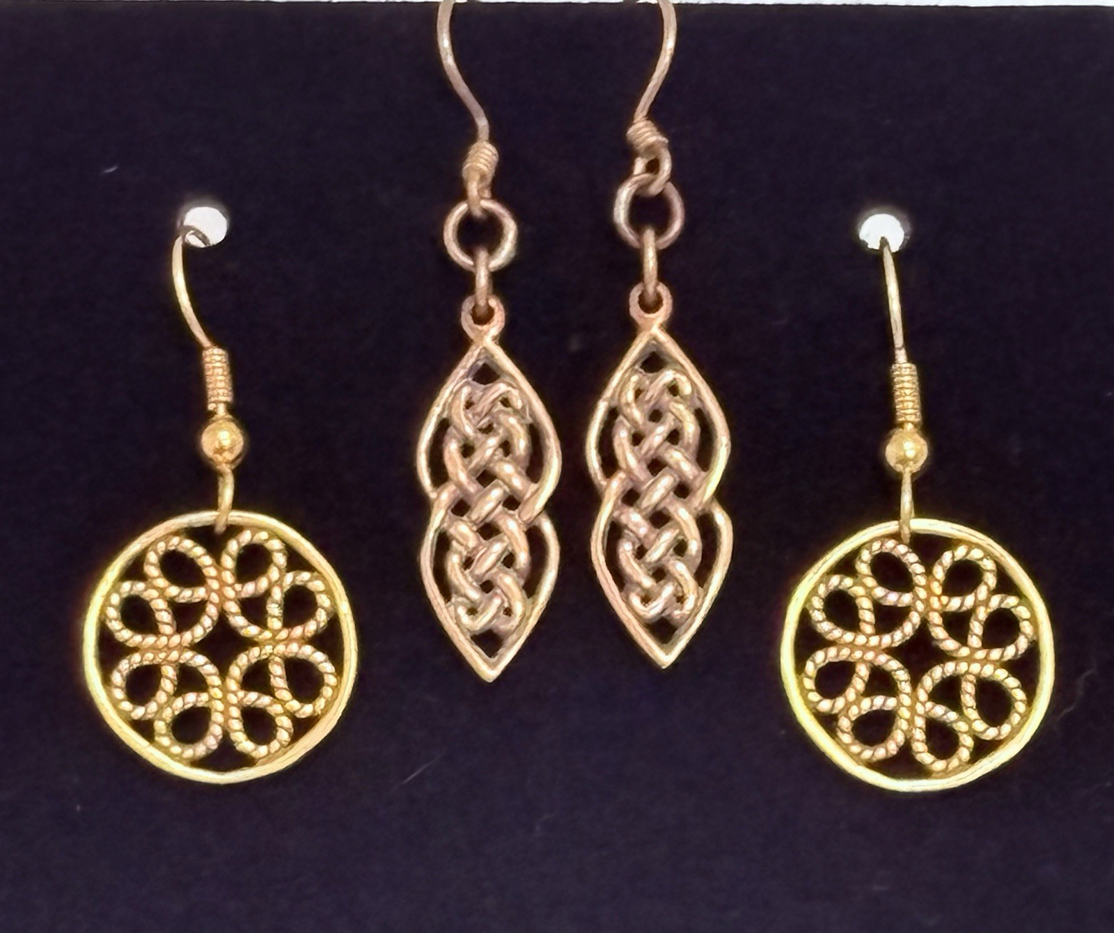 Renaissance Fair-Themed Bronze Necklaces and Matching Earrings
