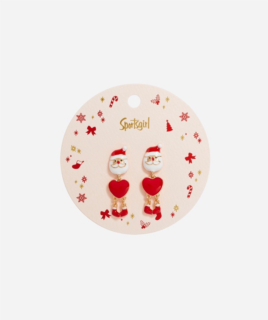 Sportsgirl Santa Statement Festive Earrings Dangling Novelty Christmas Gift