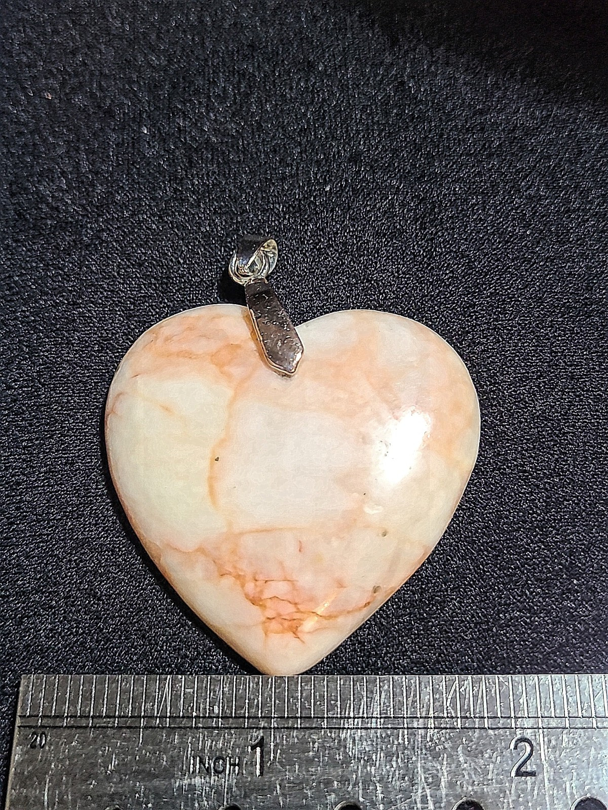 Red Vein Heart Jasper Pendant