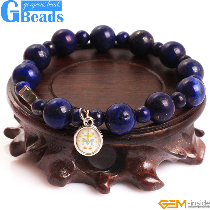 Handmade Assorted Stones Prayer Rosary Bracelet With Pyrite Corss Free Shipping
