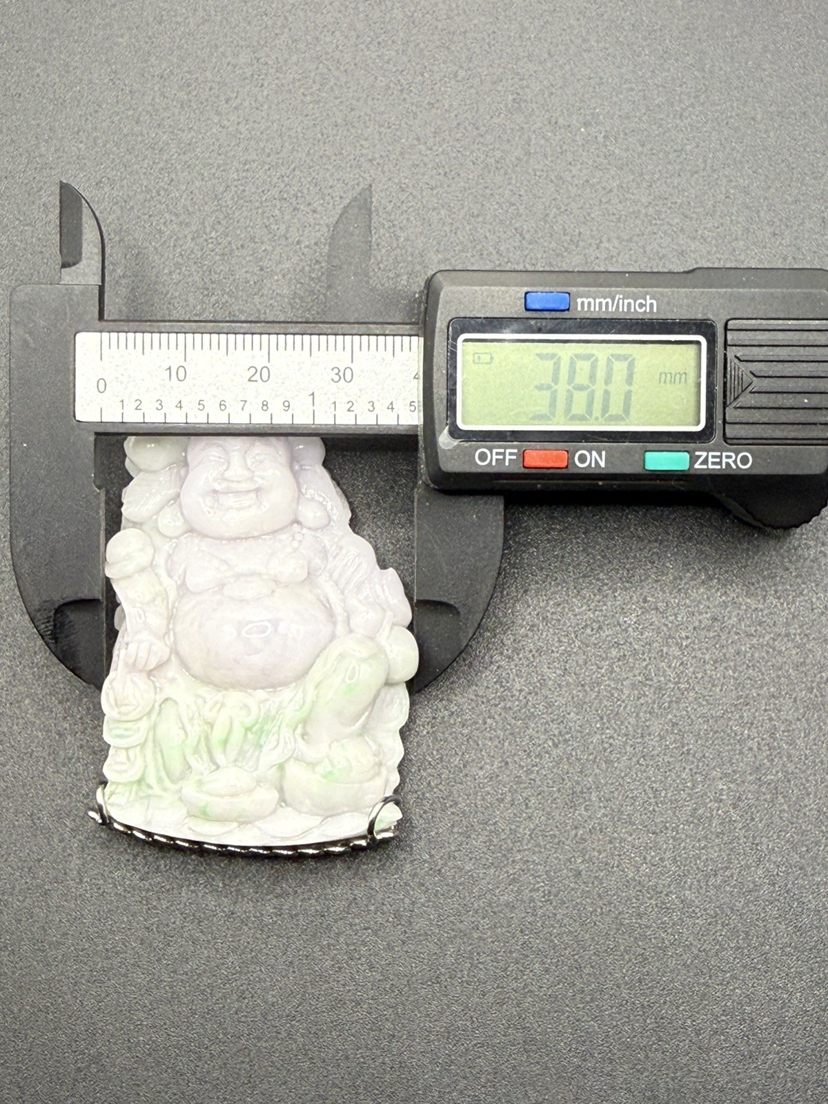 Maitreya laugh buddha Natural Jade natural color Pendant Phật Di Lạc