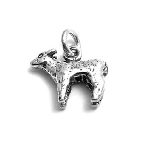 925 Sterling Silver 3D Solid Sheep – Lamb Christian Charm