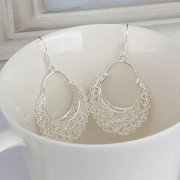 CHSHINE 925 Sterling Silver vintage earrings for women luxury designer Jewelry