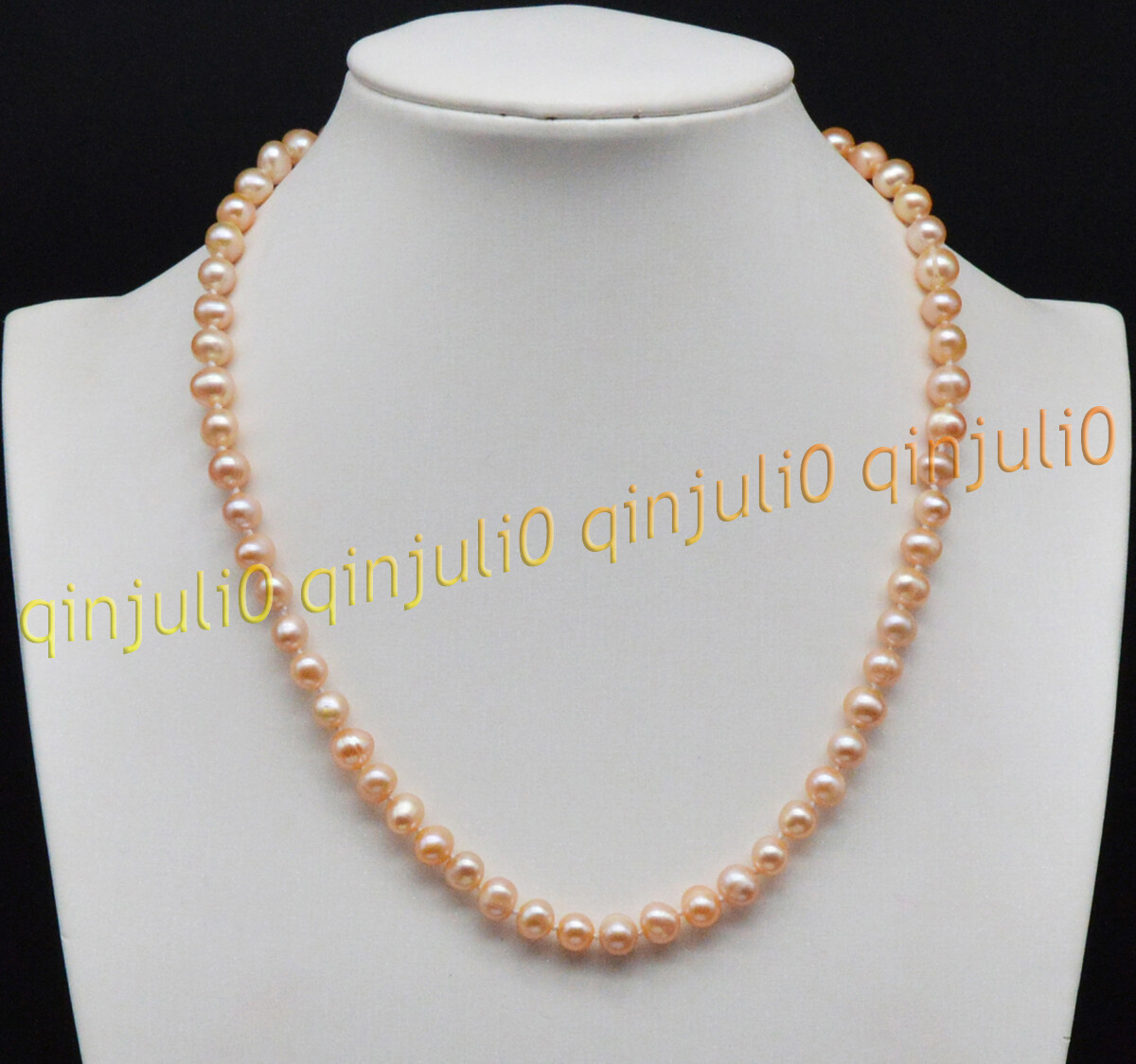 Beauty Genuine Natural 7-8mm Pink Freshwater Pearl Beads Necklaces 14-55 inch