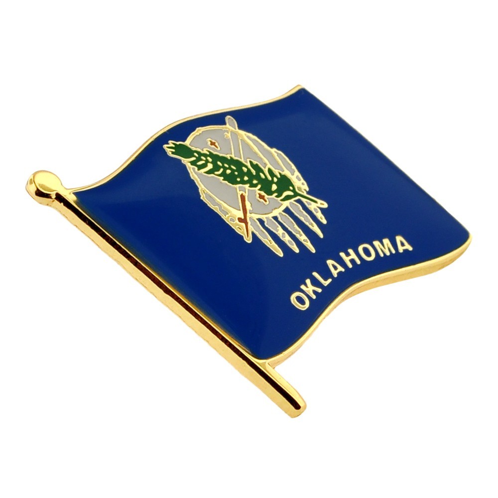 PinMart’s Oklahoma US State Flag OK Enamel Lapel Pin 1″