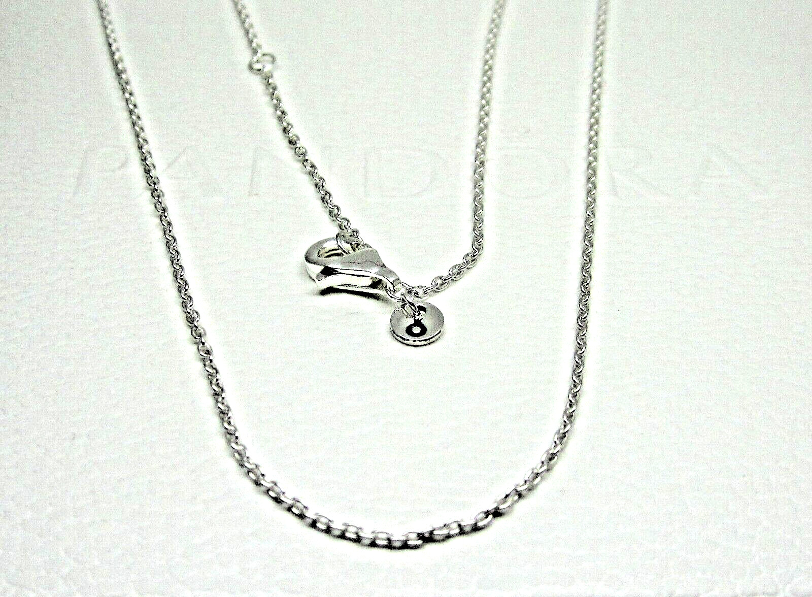 Authentic Pandora #590515-45 Chain Necklace Sterling Silver Adjustable 17in
