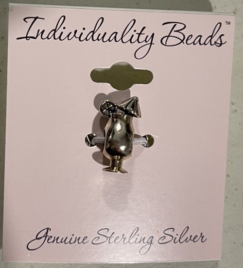 Cocktail Individuality Beads Genuine Sterling Silver Drink Charm For Bracelet