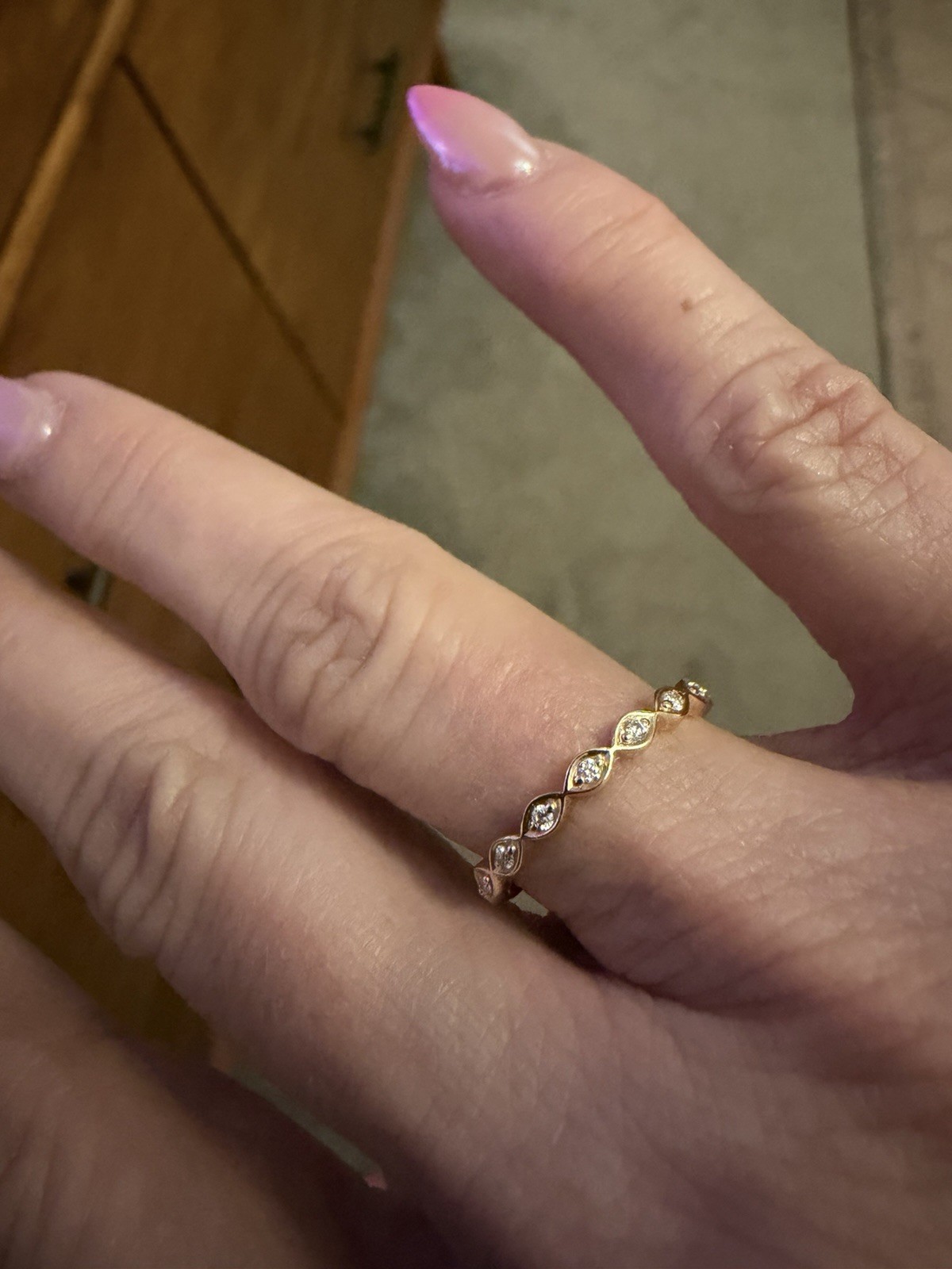 Kendra Scott 0.15 ct Nicolette 14k Yellow Gold Band Ring in White Diamond