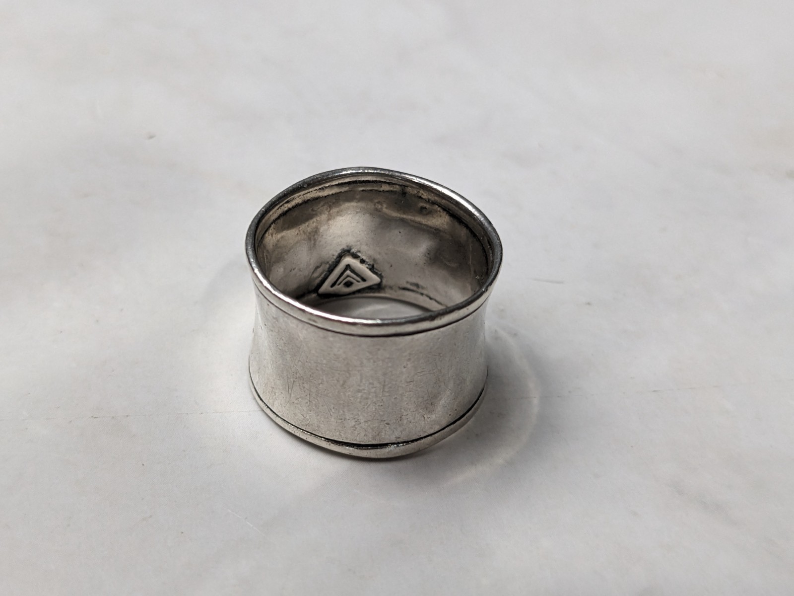 Silpada Sterling Silver Hammered Cuff Ring Size 6.5