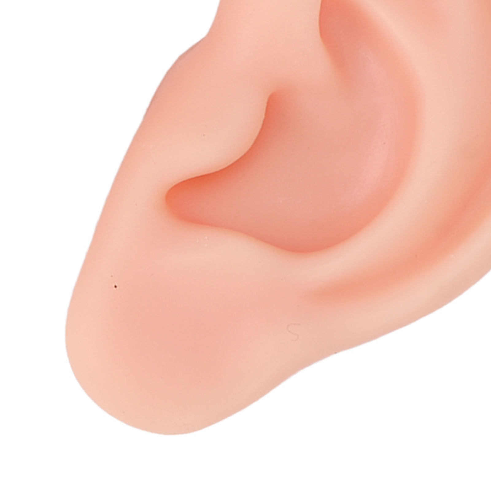 1 Pair Silicone Ear Model Soft For Piercing Exercise (Light Skin)