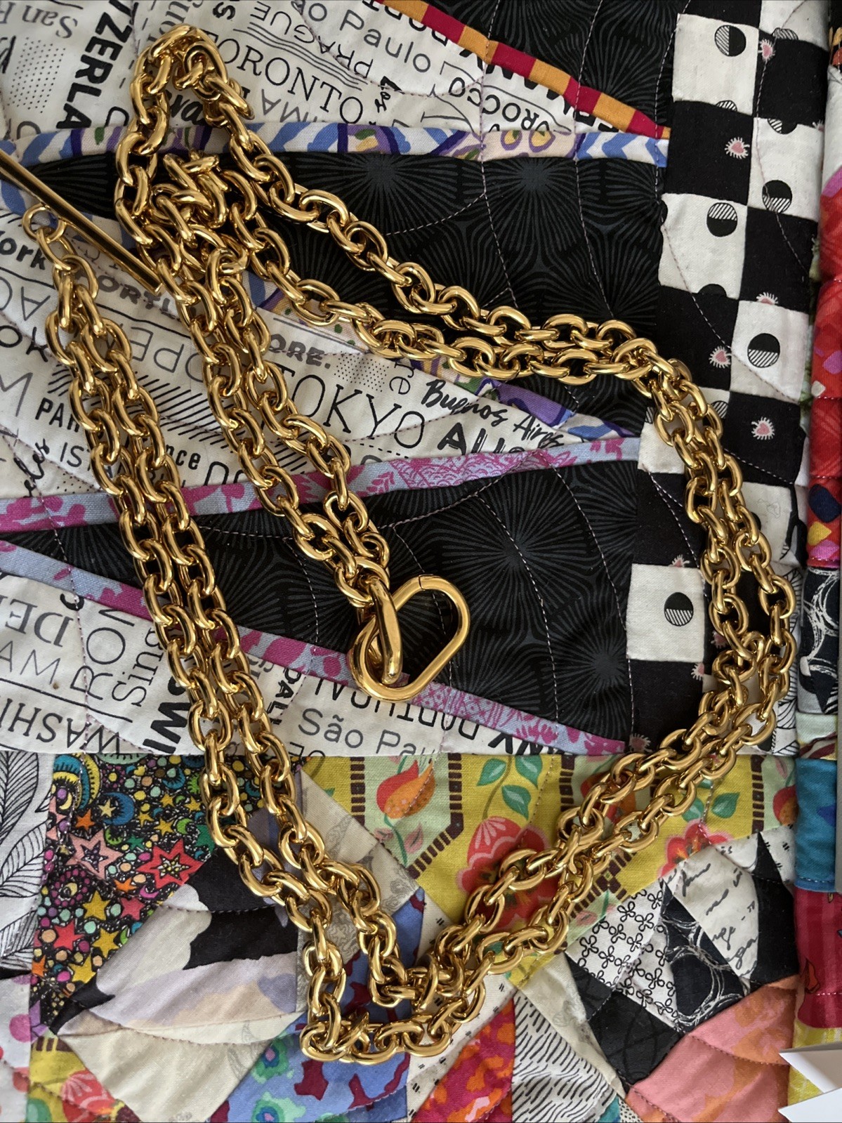 BNWT Rabanne Collier Choker Necklace Gold Tone Edgy Punk Jewelry