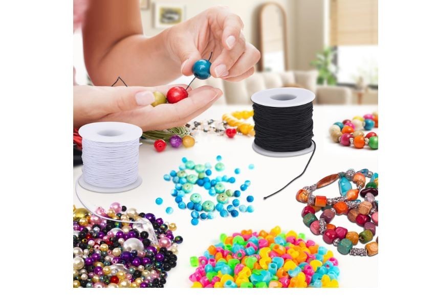 3 Rolls 495FT Elastic Bracelet String 1mm Stretchy Cord Jewelry Making Beading D