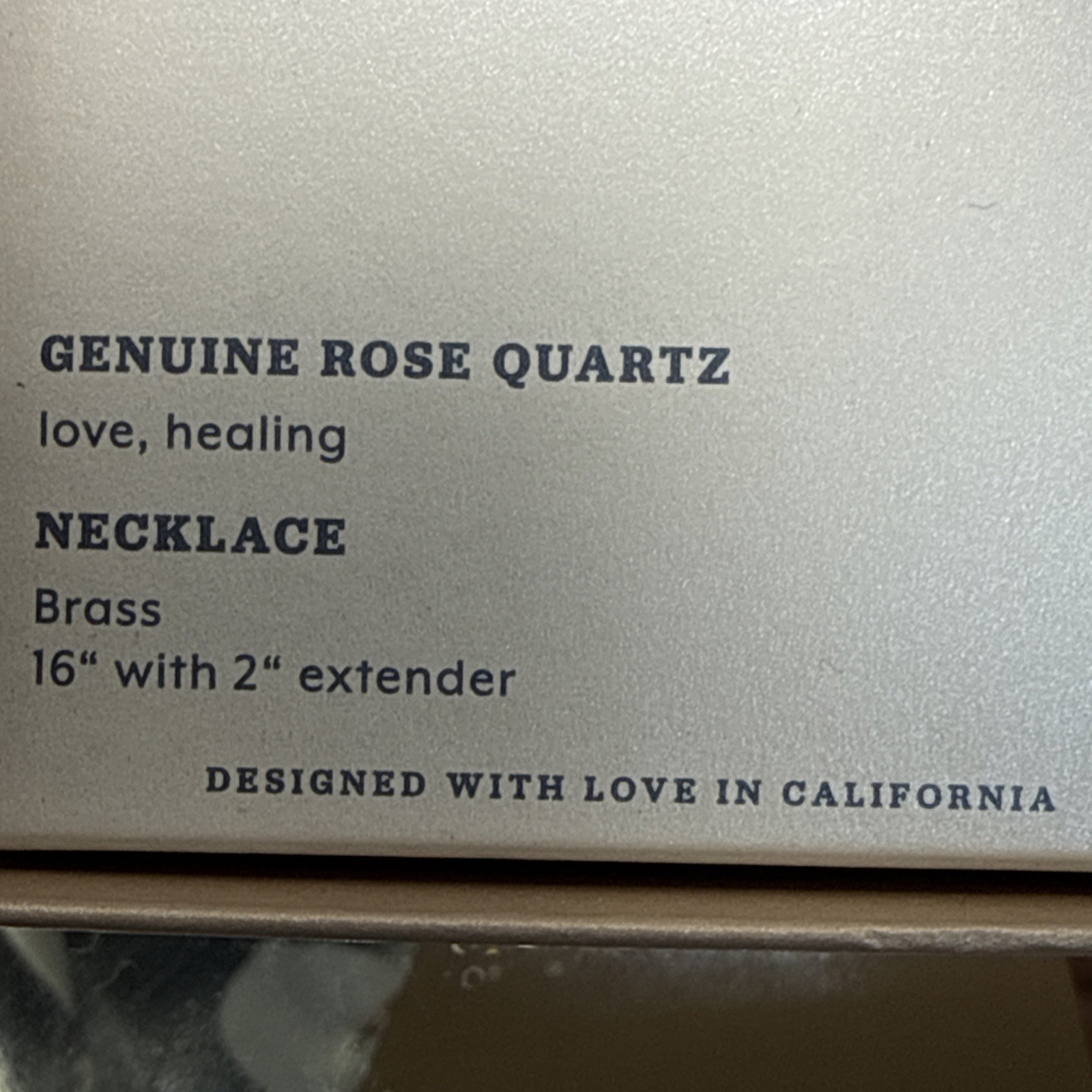 Luna Norte Genuine Rose Quartz “Heart Of Gold” Pendant Necklace 16” +2” BNIB
