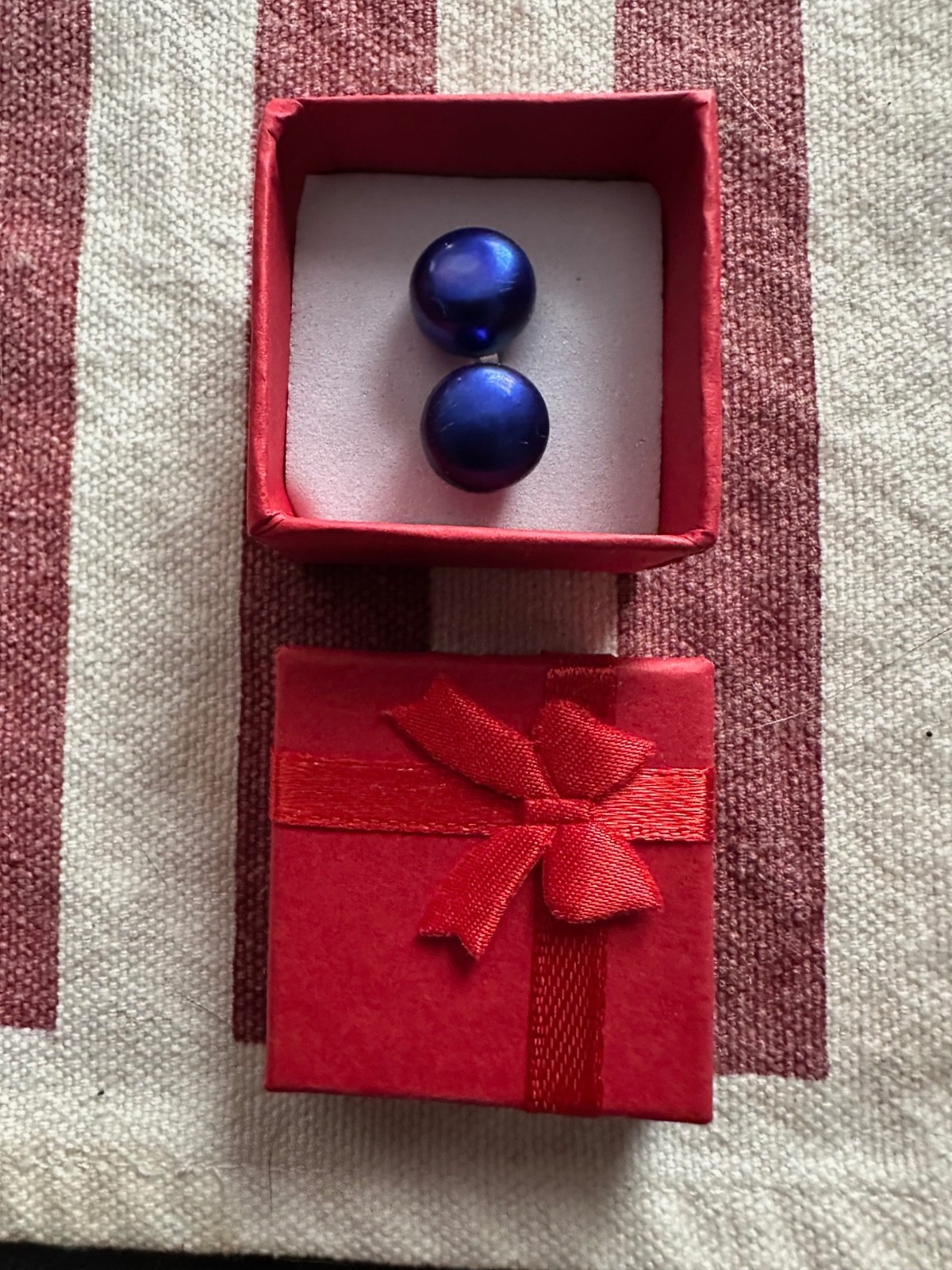 Hand Select Genuine 10mm Blue Pearl .925 Sterling Stud & Sterling Back Earrings