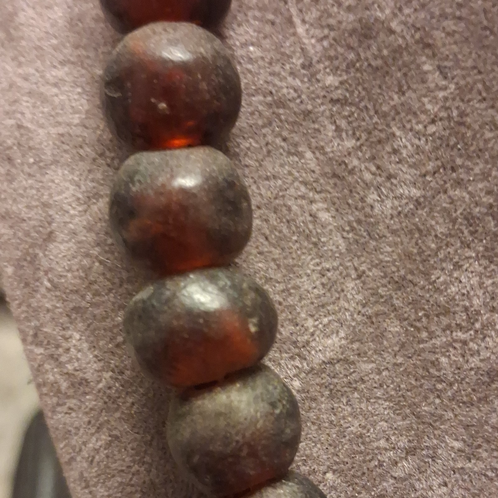 Brown Stone Beaded Necklace Ball/Bead Chain Toggle Clasp Closure