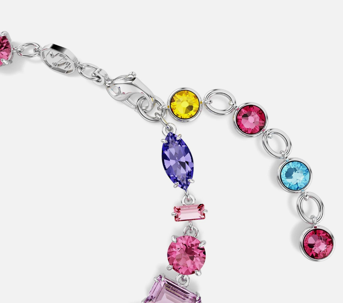 Swarovski Gema Bracelet Mixed Cuts Multicolored Rhodium Plated 5656427 NEW